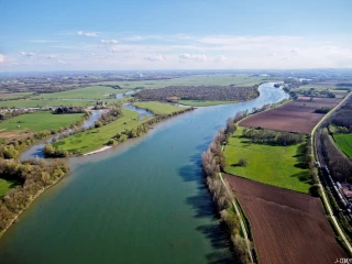 Confluence de la Seille et de la Saône à la Truchère